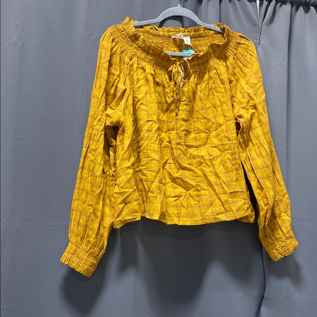 Roxy Mustard Off-Shoulder Top - M